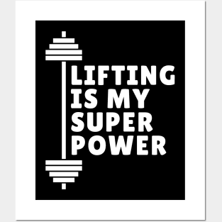 Lifting Is My Superpower Funny Lifting Posters and Art